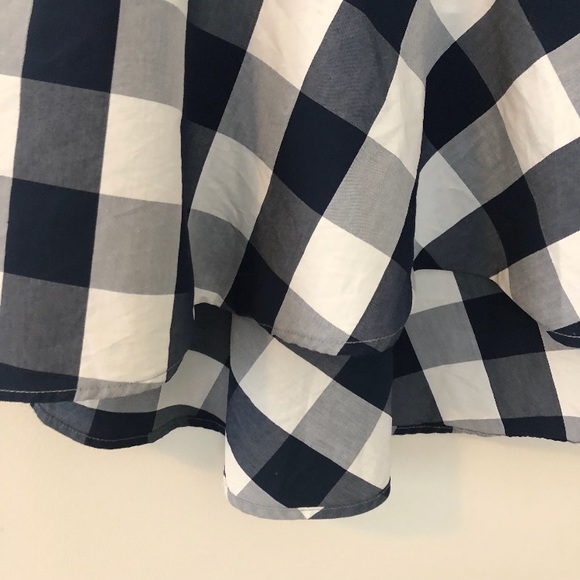 SOLD Anthropologie Checked Poplin Peplum Top - Picture 7 of 8